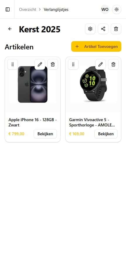 Lootjes trekken interface - Secret Santa organiseren